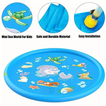 100cm Water Spray Pad Toy Ice Pad Water Sprinkler Summer Toy