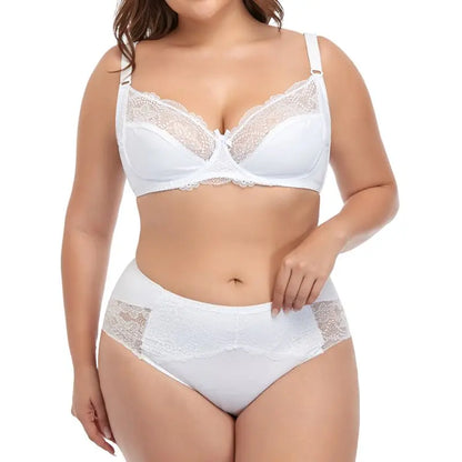 Beauwear Plus Size Bra Ultra Thin Lingerie Set