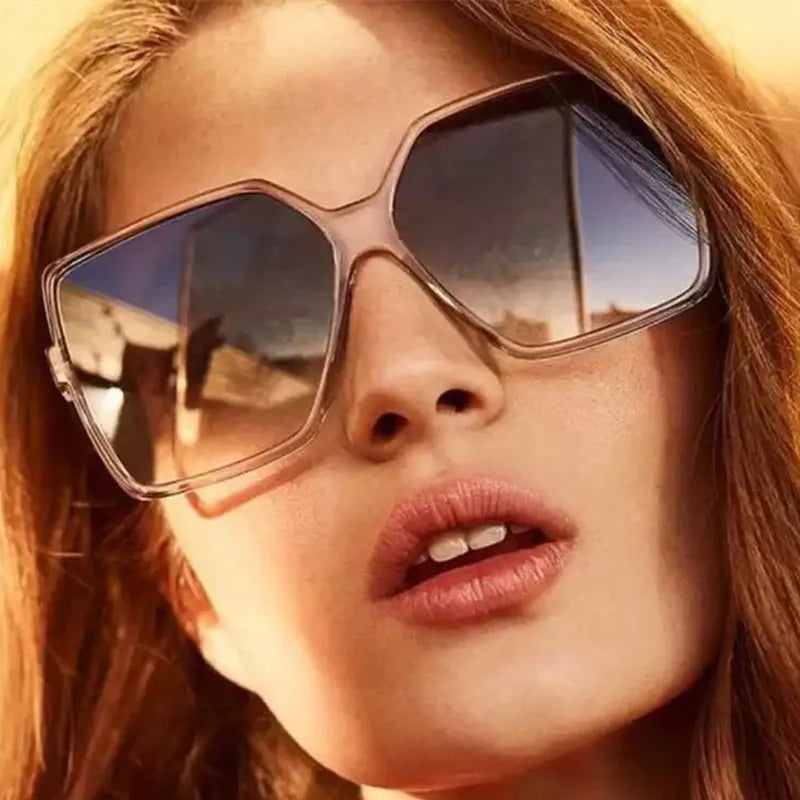 Vintage Square Big Frame Sun Glasses