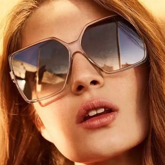 Vintage Square Big Frame Sun Glasses