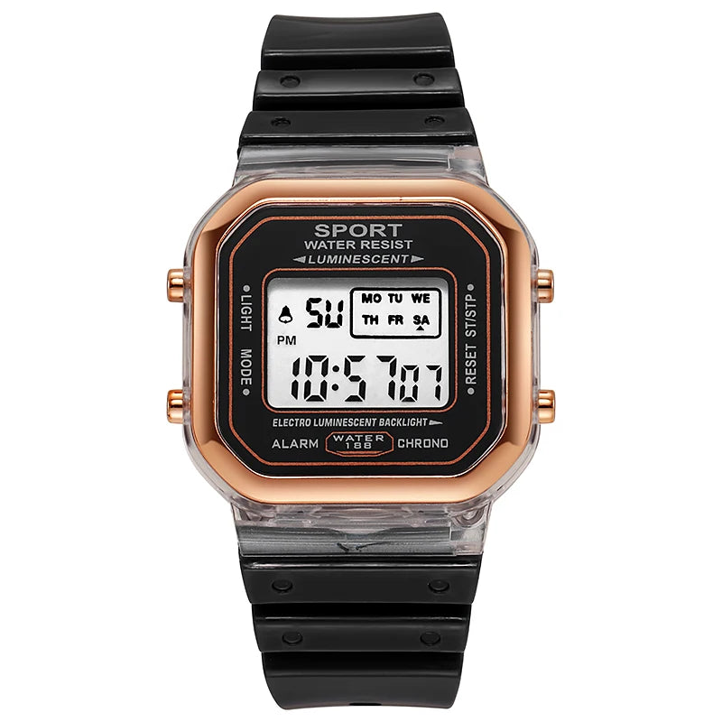LED Digital Multi Functional Sports Minimalist Electronic Watch