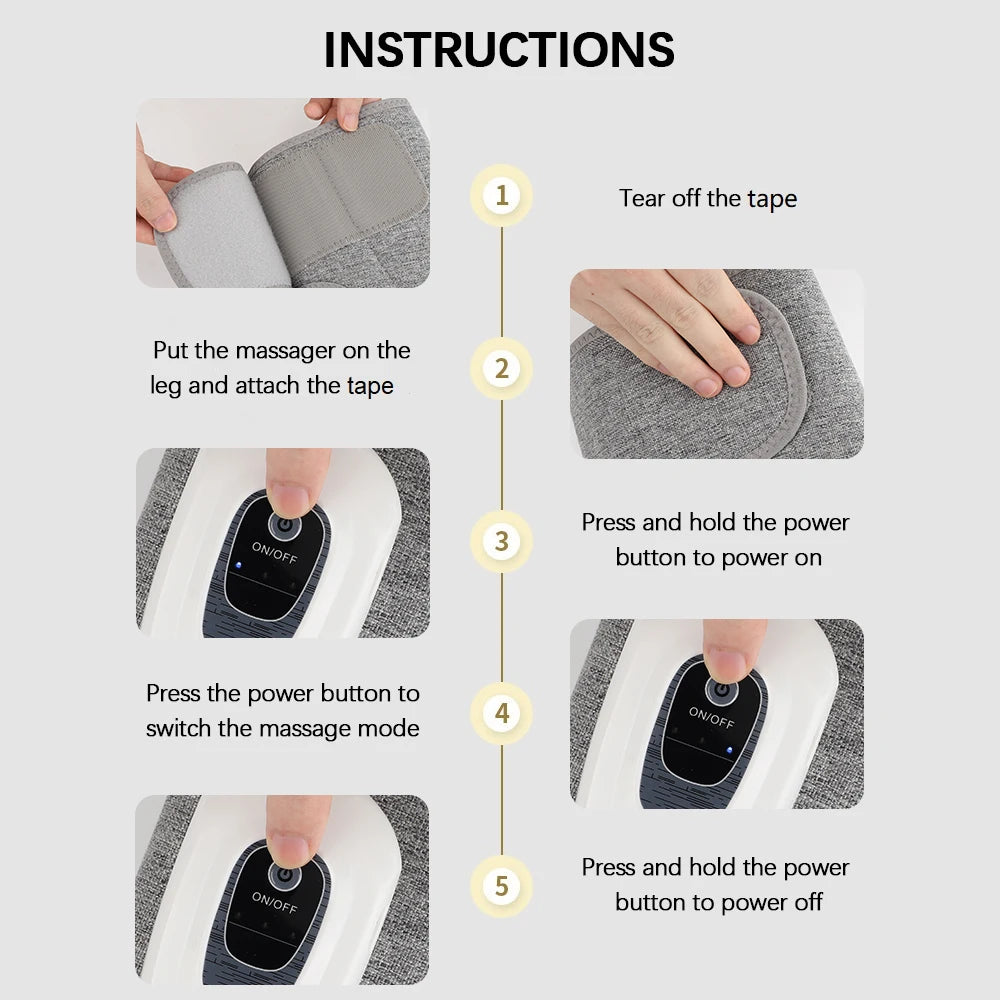 Wireless Rechargeable 360 Air Pressure Calf Arm Massager