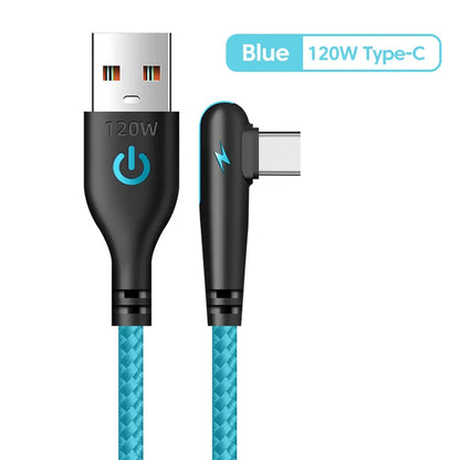 Type-C Cable 90 Degree Elbow Mobile Phone Fast Charging