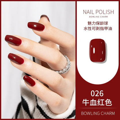 40 Colors Nail Polish Water-based Quick Drying Tearable Nail Art