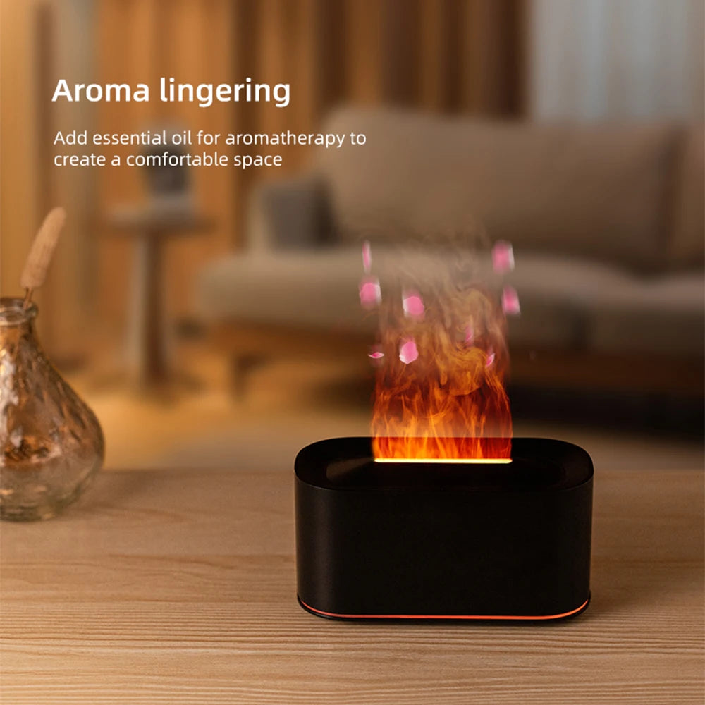 Flame Essential Oil Colorful Flame Diffuser Humidifier