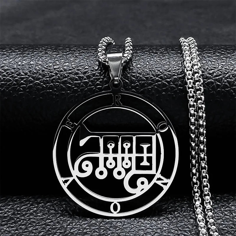 Sigeal Sigil De Lucifer Stainless Steel Satan Necklace