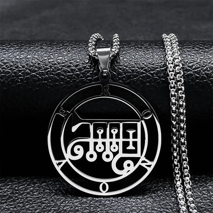 Sigeal Sigil De Lucifer Stainless Steel Satan Necklace