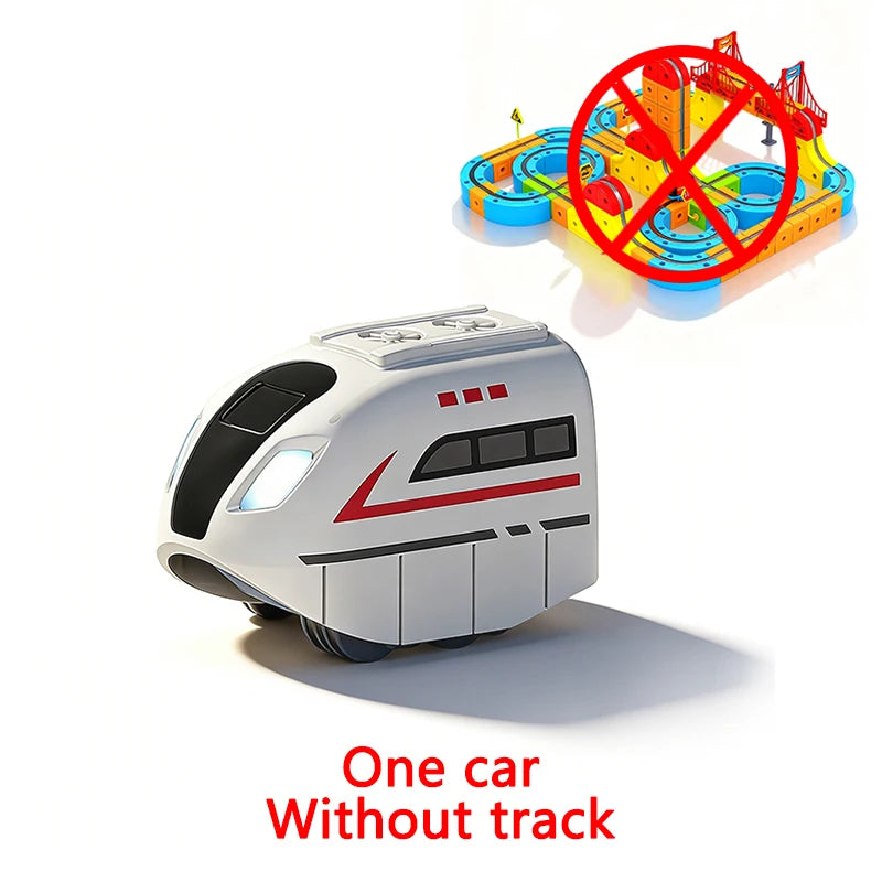 Magnetic Track Electric Train Anti-gravity Kids Magic Cube Car Railway Toy