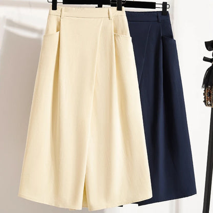 Plus Size High Waist Irregular Mid Long Big Size Skirts