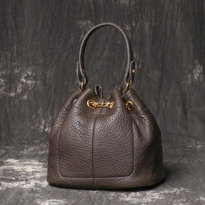 Genuine Leather Chain Crossbody Bag