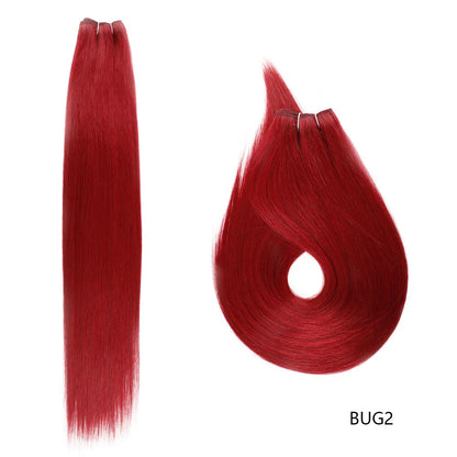 Bone Straight Hair Extensions Brown Color