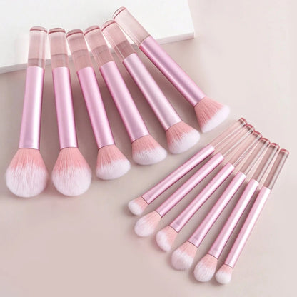 12pcs Makeup Brush Kit Soft Synthetic Hair Make Up Brushes Foundation Blush Eyeshadow Cosmetic Makeup Tools