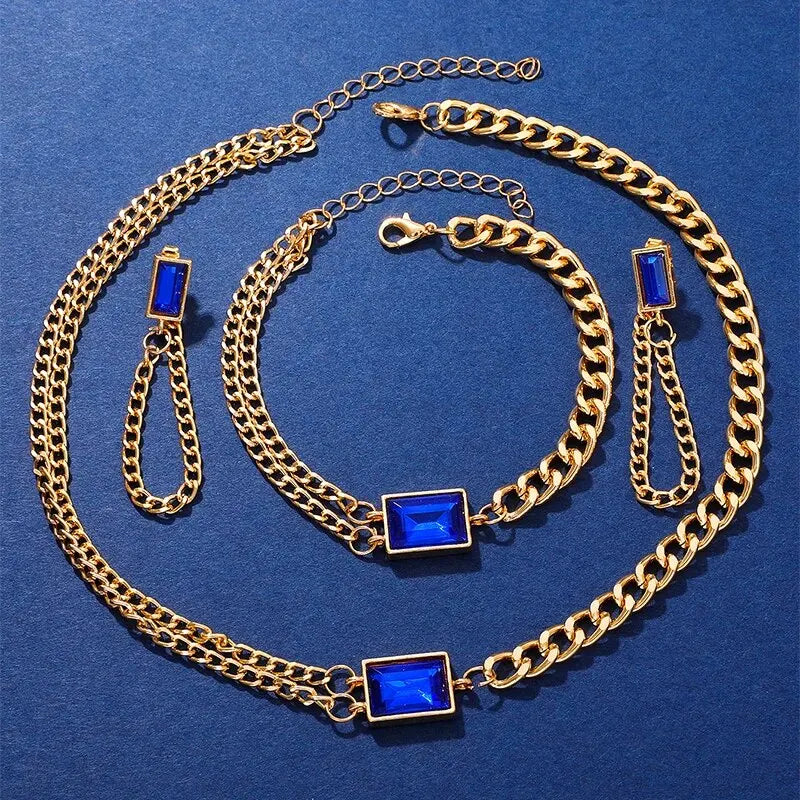 ساعات كوارتز مربعة زرقاء