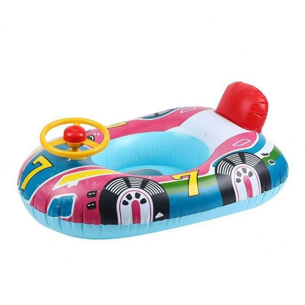 Baby Swimming Pool Float Cute Car Design Toddler Floatie Boat Swim Tube