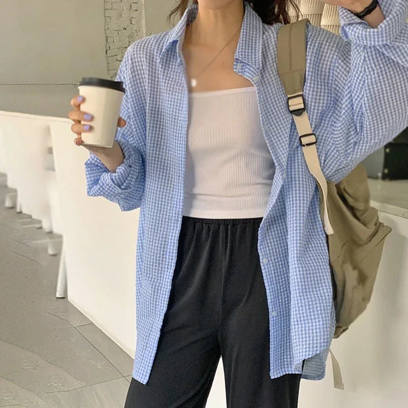 Korean Long Sleeves Loose Shirt