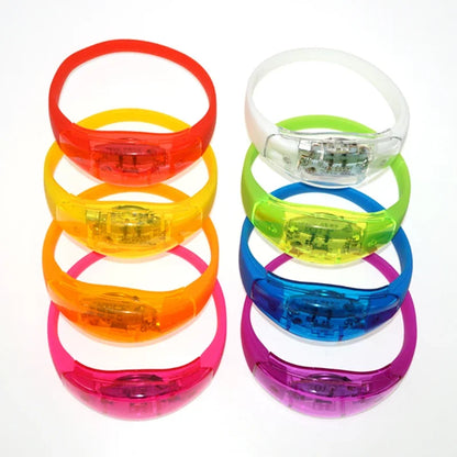 6pcs LED Voice Activated Sound Control Silicone Wristband