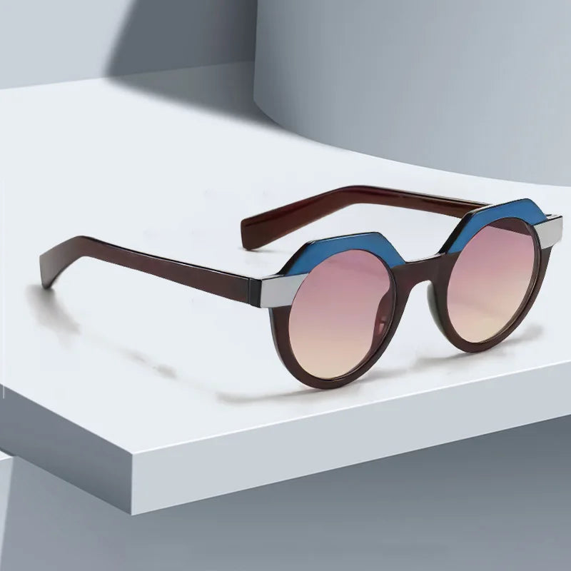 Retro Frame Blue Light Blocking UV400 Sun Glasses