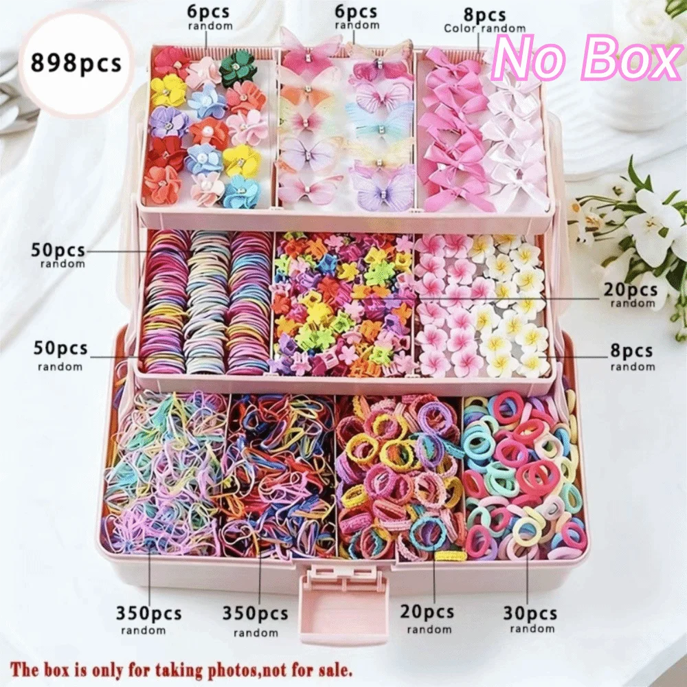 Bow High Elastic Hair Accessories Set No Hurt Hair Colorful Girls Hair Bands