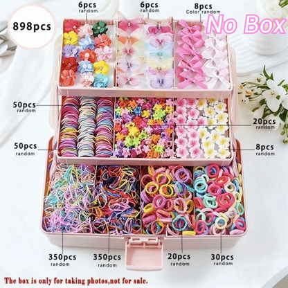 Bow High Elastic Hair Accessories Set No Hurt Hair Colorful Girls Hair Bands