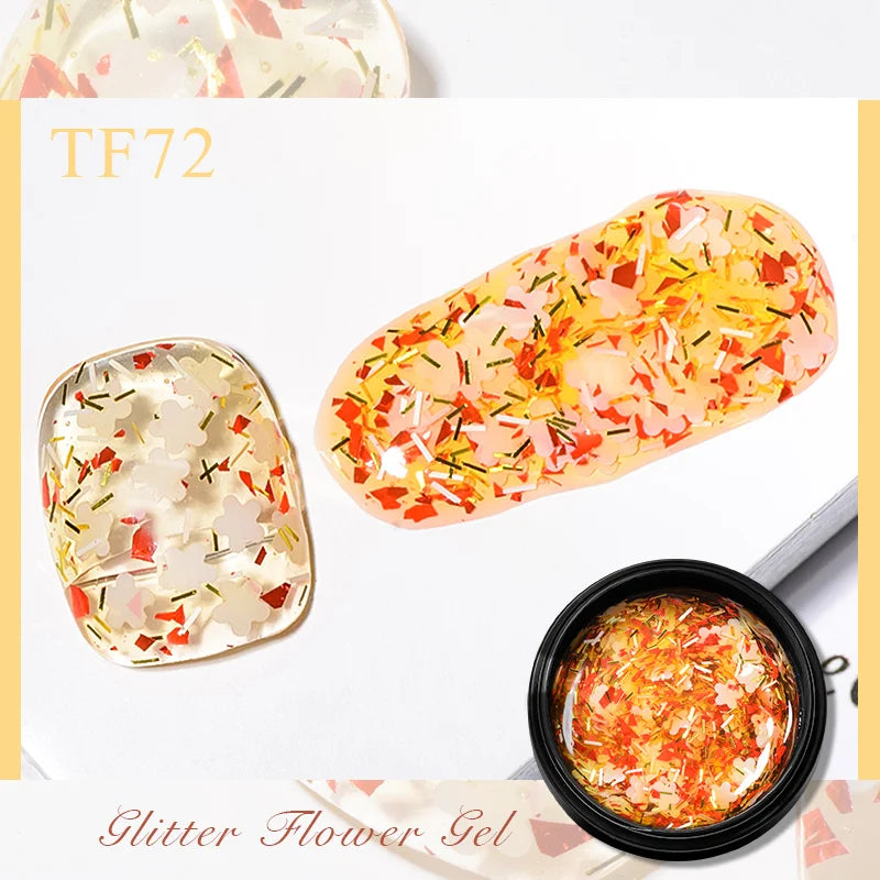 Pink Dried Flower Gel Nail Polish