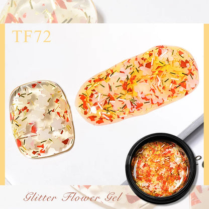 Pink Dried Flower Gel Nail Polish