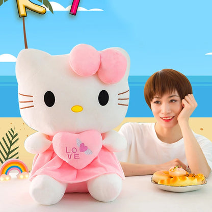 Sanrio Kitty Plush Toys Pillow 25cm Kawaii Anime KT Cat Plush Doll