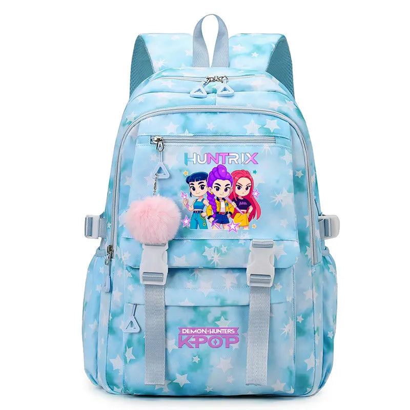 KPop Demon Hunters Print Student Backpack Large Capacity Schoolbag