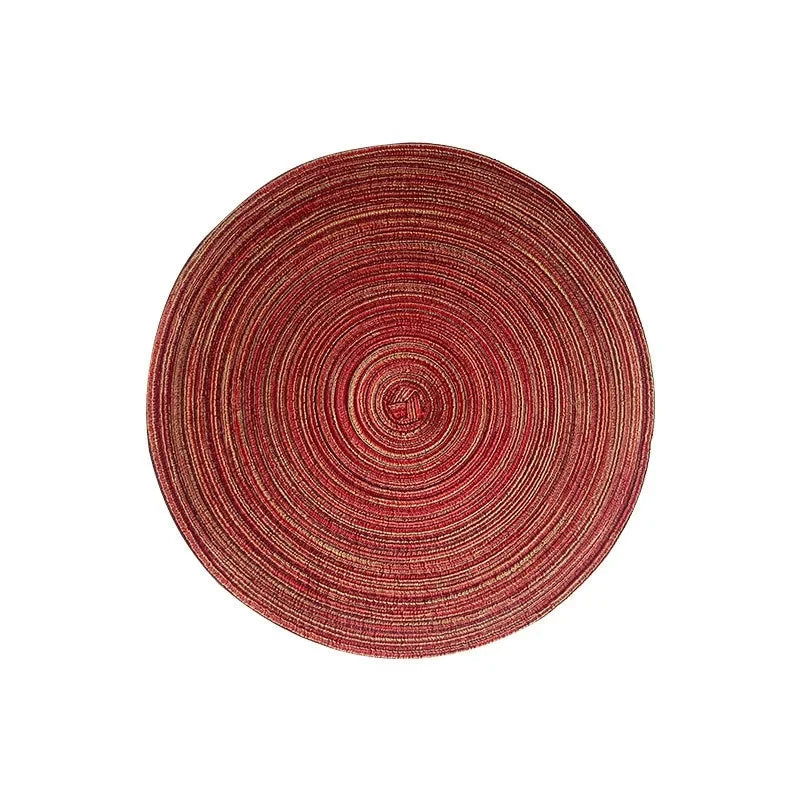 Imitation Cotton Yarn Placemat Round Woven Dish Mat
