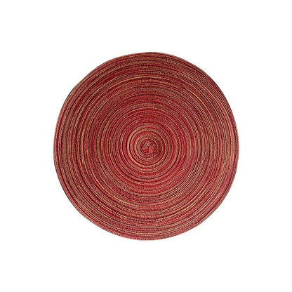 Imitation Cotton Yarn Placemat Round Woven Dish Mat