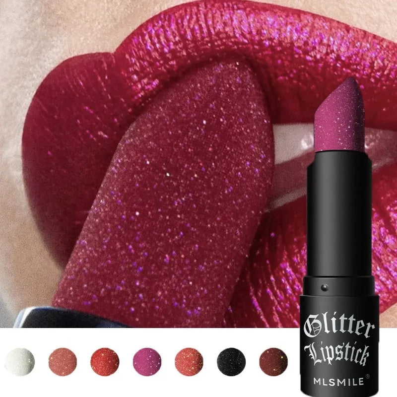 7 Colors Diamond Matte Lipstick Non-stick Cup Flash