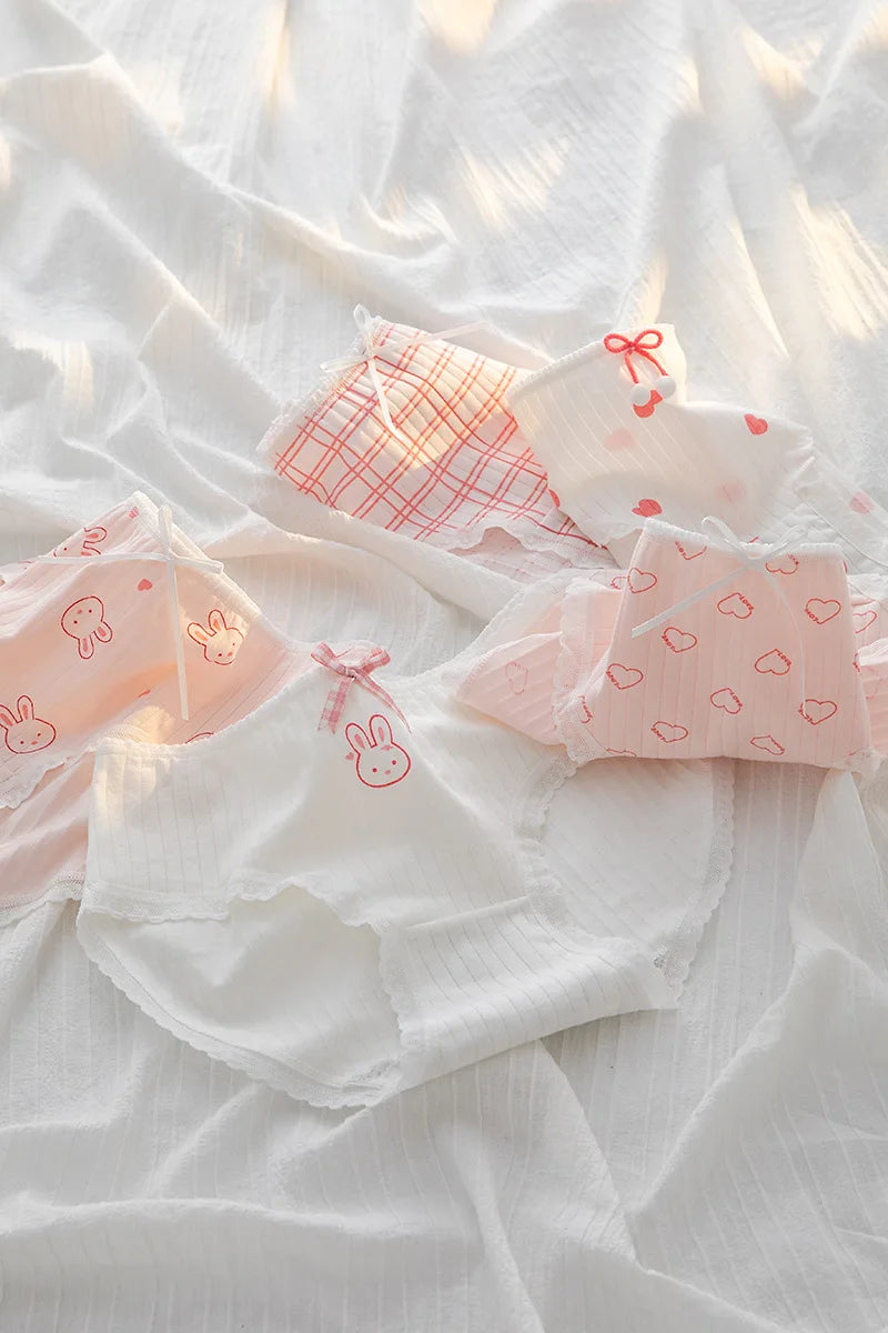 5Pcs/Set Cotton Underwear Lingerie