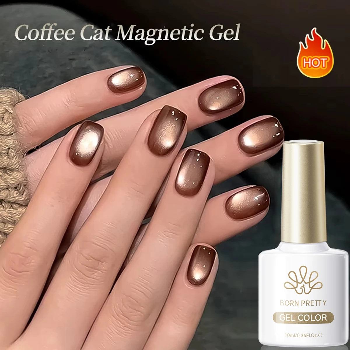 Dark Red Cat Magnetic Gel Nail Polish