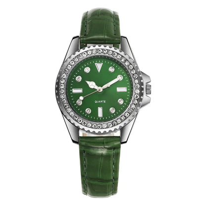 DANA Diamond Quartz Green Leather