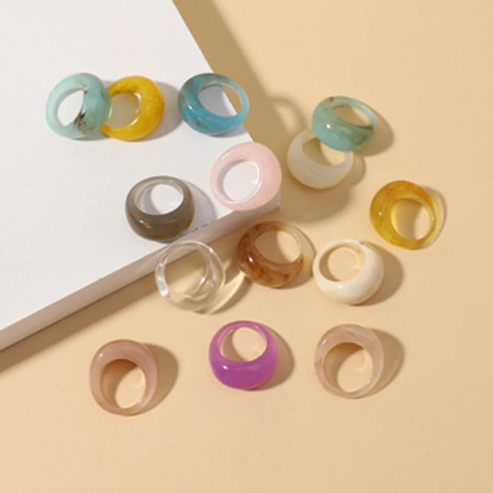 DANA Korean Colorful Acrylic Rings