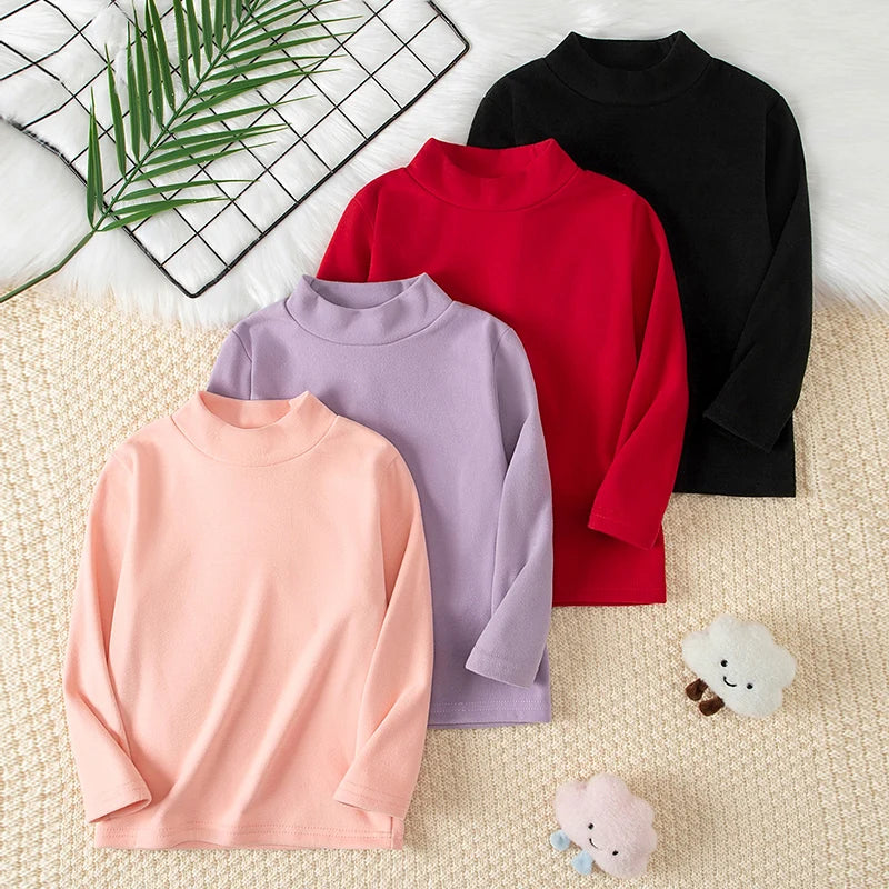4/1 Piece Autumn And Winter Half High Neck Warm Base Shirt