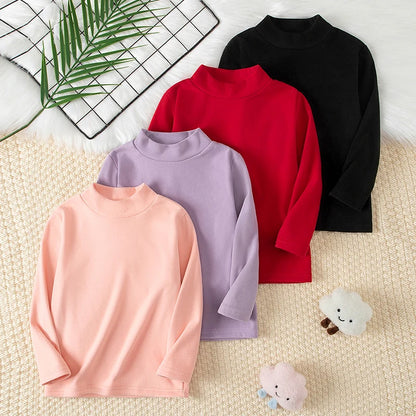 4/1 Piece Autumn And Winter Half High Neck Warm Base Shirt