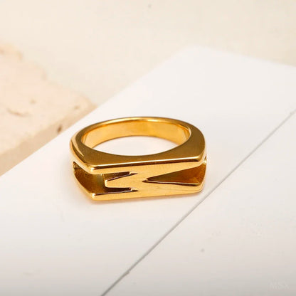 DANA Three-dimensional M Letter Ring