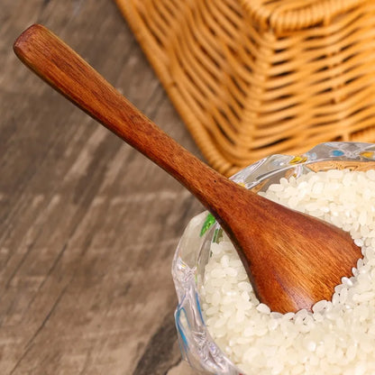 10/1Pcs Wooden Spoon Long Hand Soup Scoops Kitchen