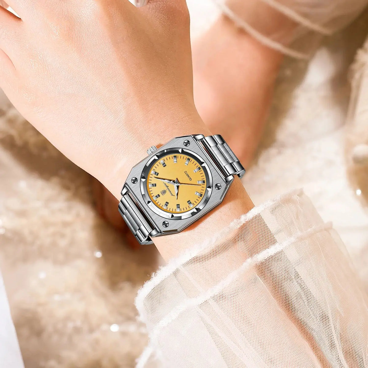 Elegant  Waterproof Stainless Steel Luminous Quartz Watches