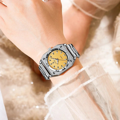Elegant  Waterproof Stainless Steel Luminous Quartz Watches