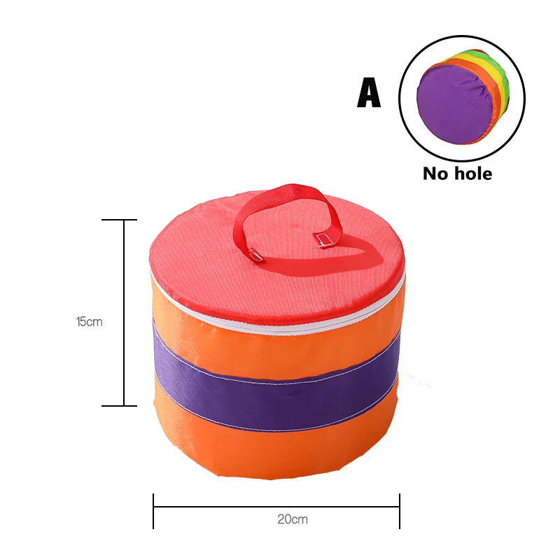Soft Stacking Barrels Sensory Toy Set with Fishing Stick Toddler Balance Stepping Buckets