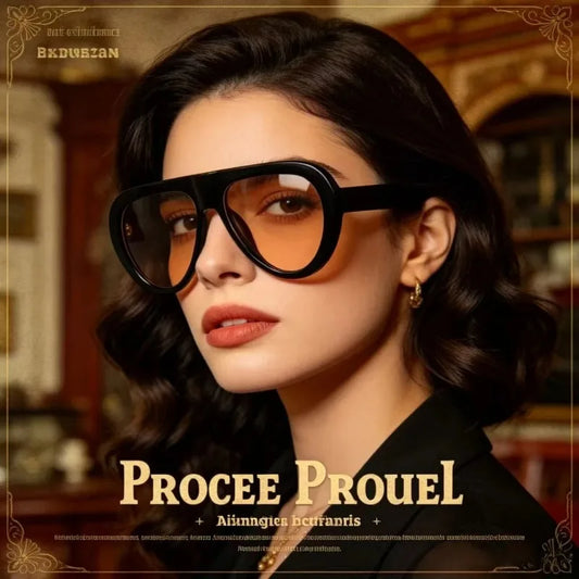 Vintage Oversized Oval Sexy Sunglasses