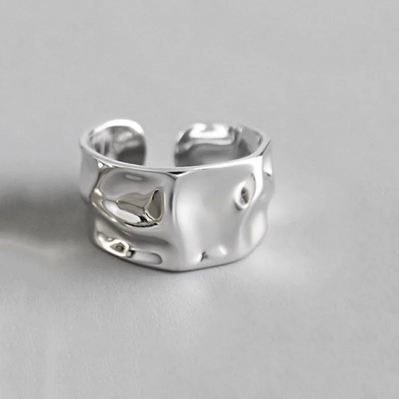 DANA Stainless Steel Smooth Metal Heart Rings