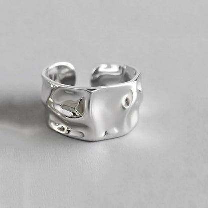 DANA Stainless Steel Smooth Metal Heart Rings
