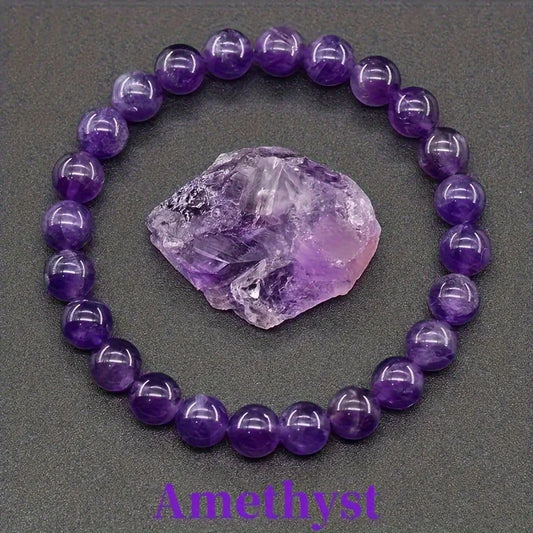 4 Pcs/Set Bohemian Gemstone Wealth & Love Amethyst Tiger's Eye Bracelet