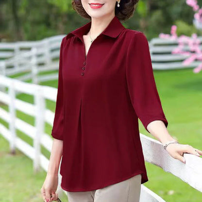 Thin Pullover Half Sleeve Loose Shirt