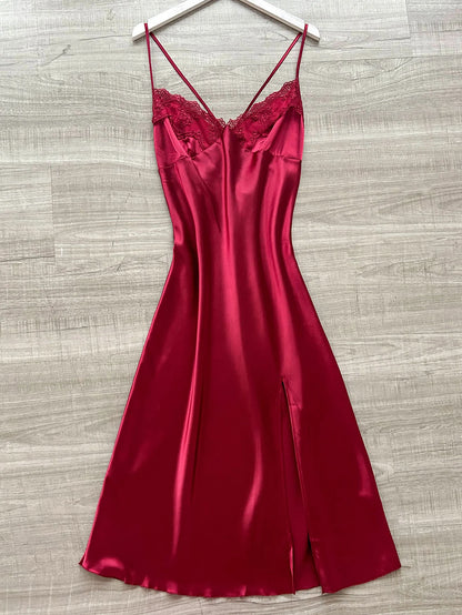 Sexy slit sexy lace patchwork Pyjama