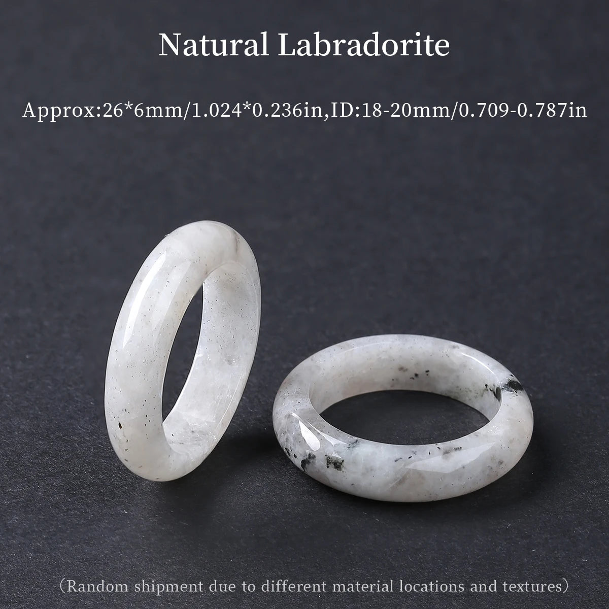 1 Pc Natural Crystal Stone Energy Healing Ring