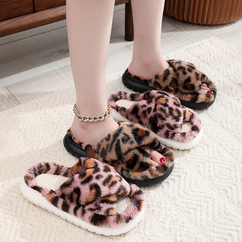 Home Open-Toe Cross Slippers