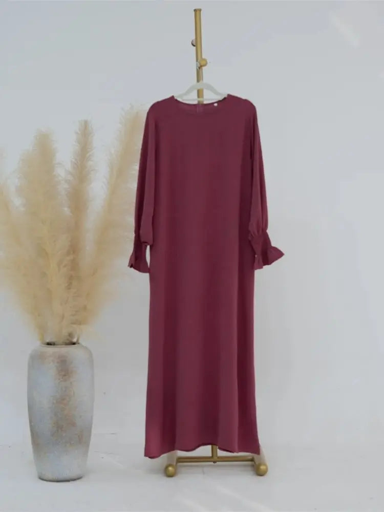 Jersey Solid Modest Under Abaya Islamic Robe